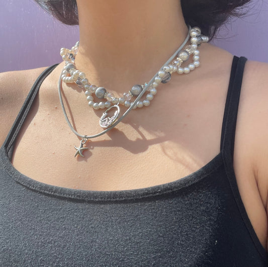 Mermaid Pearl Swirl Necklace